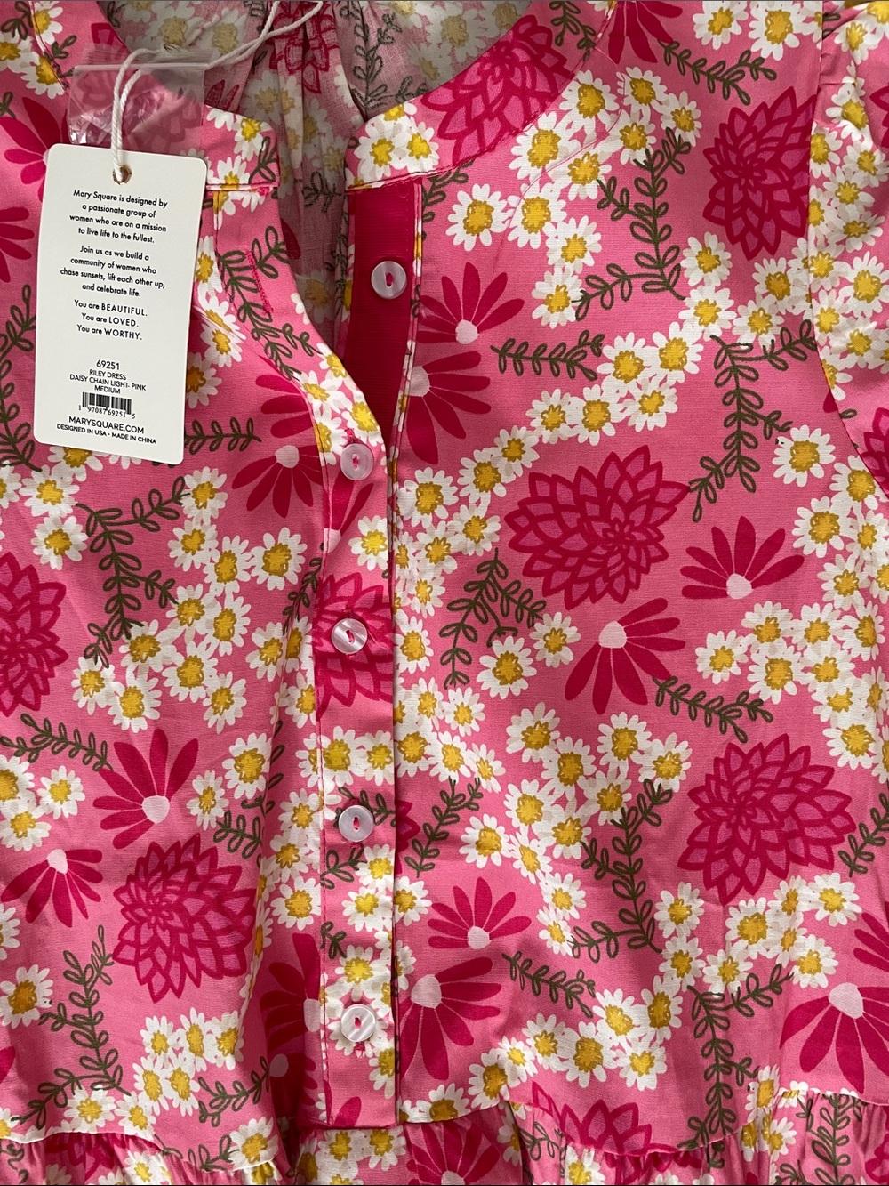 Pink Floral Tiered Midi Dress - Picture 3 of 4